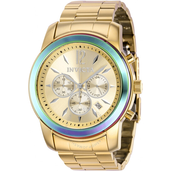 Invicta Specialty Chronograph Quartz Gold Dial Men's Watch 40492