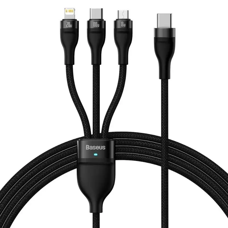 Baseus Flash Series II 100w cable USB Type C - USB Type C / Lightning / micro USB 100 W 1.5 m