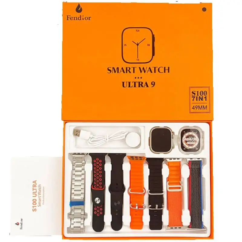 Fendior S100 Ultra Smart Watch 7 in 1 Straps