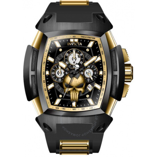 Invicta Marvel Punisher Chronograph Quartz Black Dial Men's  Watch