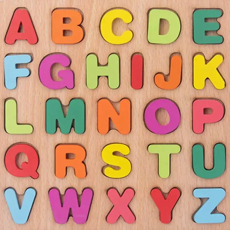 Small ABC Alphabets – Thick Wooden 3D Board Puzzle Size Approx. 20 cm