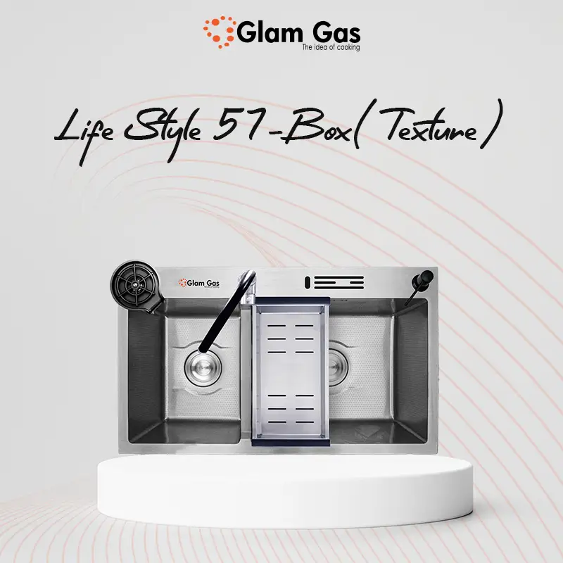 Glam Gas Life Style 57 Box Texture Built In Sink