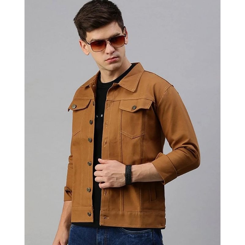 Aesthetic Gen Cinnamon Brown Denim Jacket Unisex