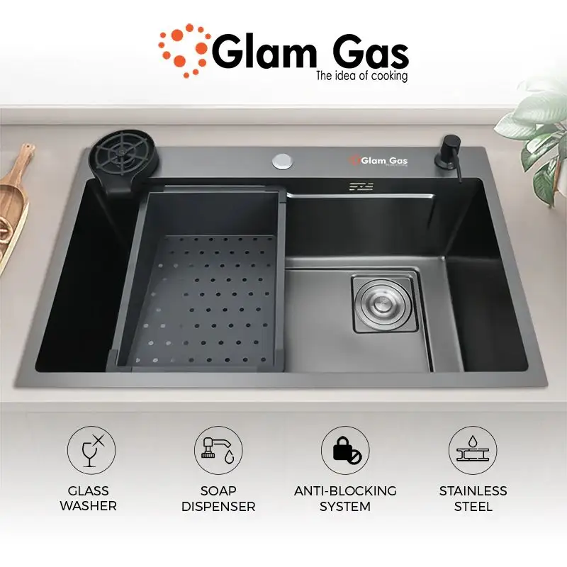Glam Gas Life Style OBL BK Built In Sink