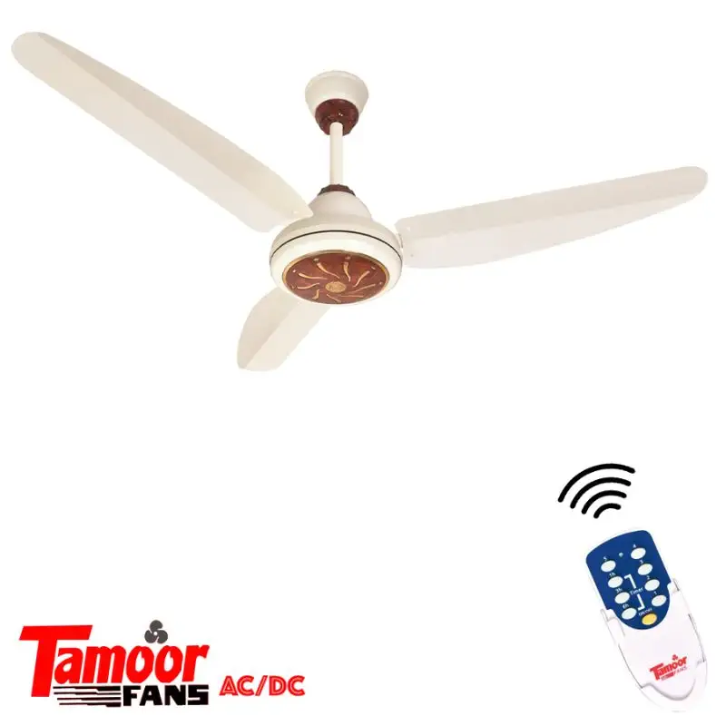 Tamoor Ceiling Fan Super Pearl Model Dark Wood | AC/DC Inverter Fan Noiseless Motor. 99% Copper Winding With Official Warranty