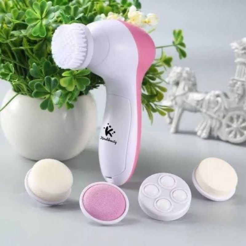 5 in1 Rotating Facial Massager with Cell Operate (Box Packing)
