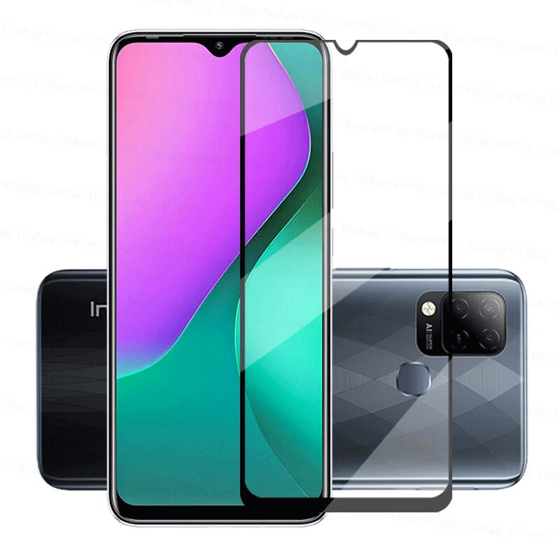 Mofi Premium Tempered Glass for Infinix Hot 10s Full Coverage Screen Protectors 2.5D 9H–Black