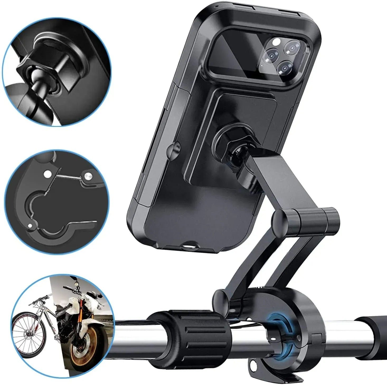 Universal Cycling Phone Mount | Weather Resistant Handlebar Case For Bicycles