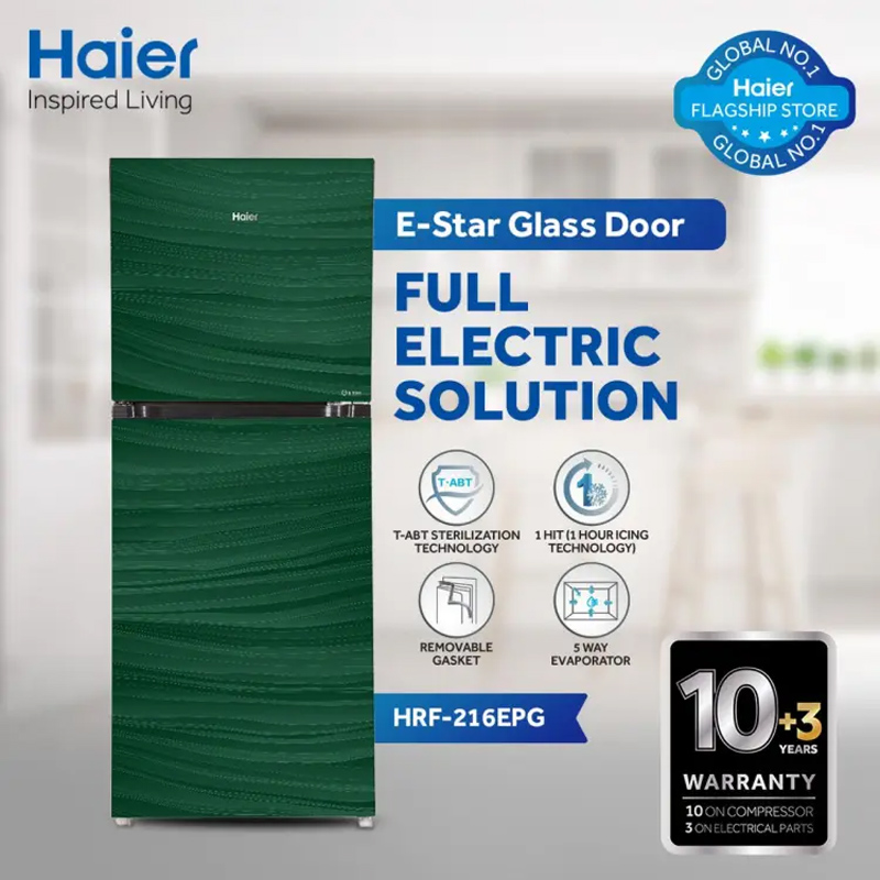 Haier HRF-216 EPB-EPC-EPG Refrigerator 7 Cubic Feet With Official Warranty