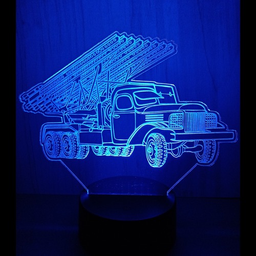 3D Acrylic Multi Barrel Rocket Launcher Illusion Lamp Table Lamp