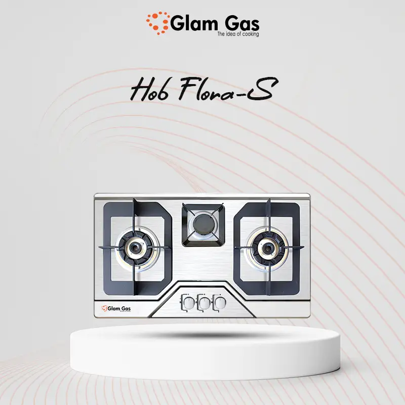 Glam Gas Flora Built In Hobs (Silver)