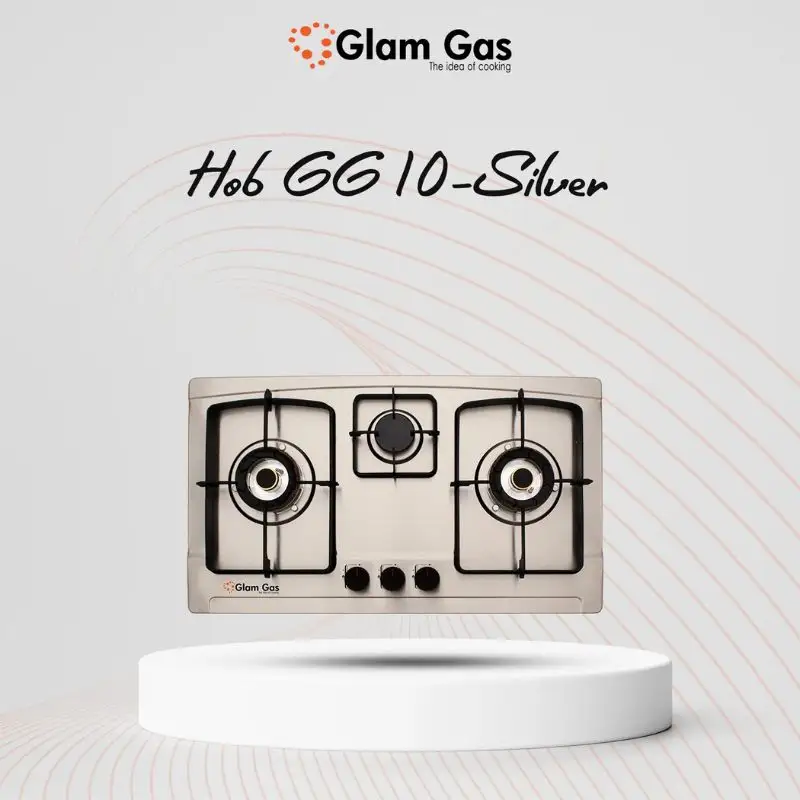 Glam Gas GG-10 Brass Built In Hob (Silver)