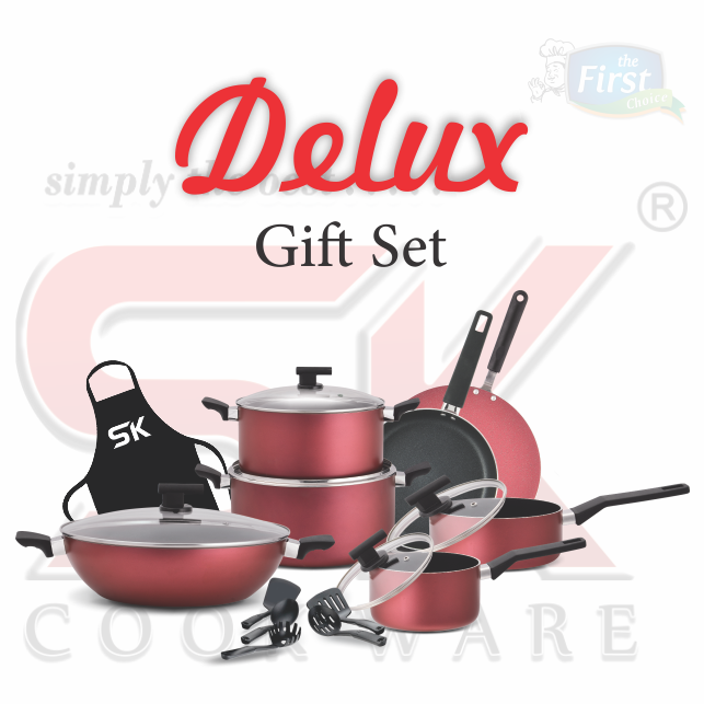 Sk Gift Pack Deluxe Cookware Non Stick Set 21 PCS best nonstick set