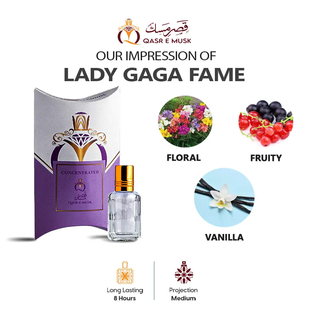 12ml Lady Gaga Fame | Affordable Impression By Qasr-E-Musk