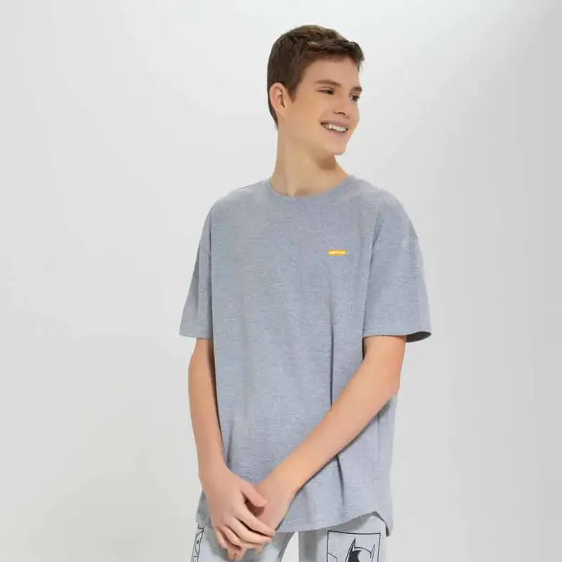 Grey Plain T-shirt By Drippers