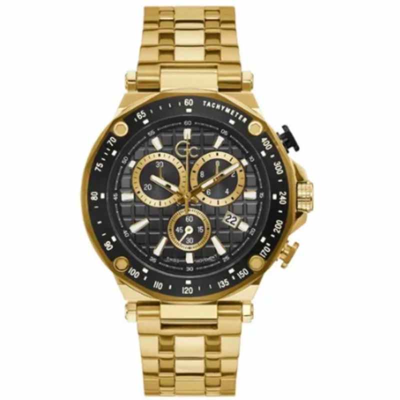 Gc Men's Spirit Sport Water Resistance Stainless Steel Chronograph Watch Y81001G2MF - 45 mm - Gold