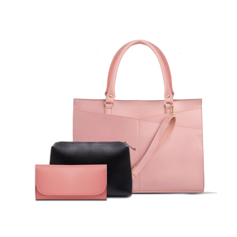 Daisy Pink 3Pcs Handbag Set
