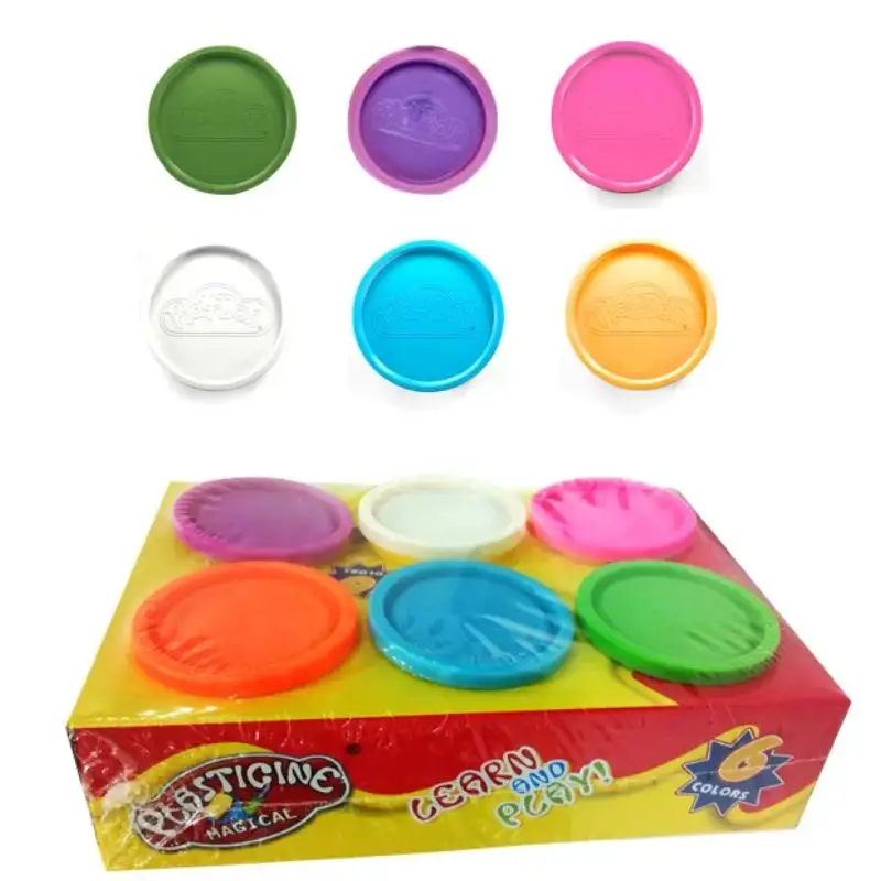 6 Colors - Big Play Dough Jars