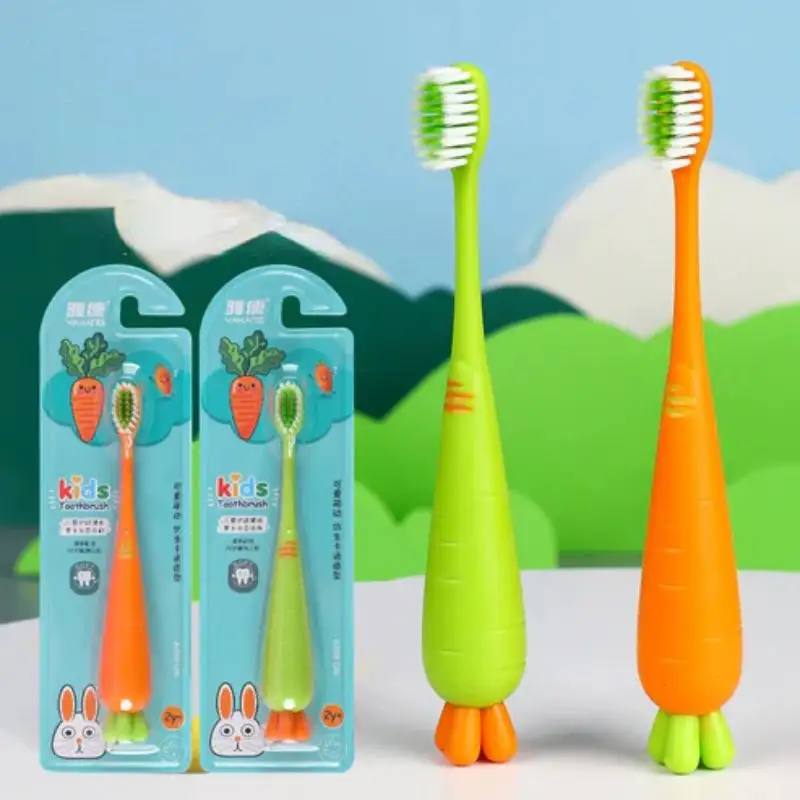 1 Pc Ultra Soft Cute Kids Carrot Toothbrush