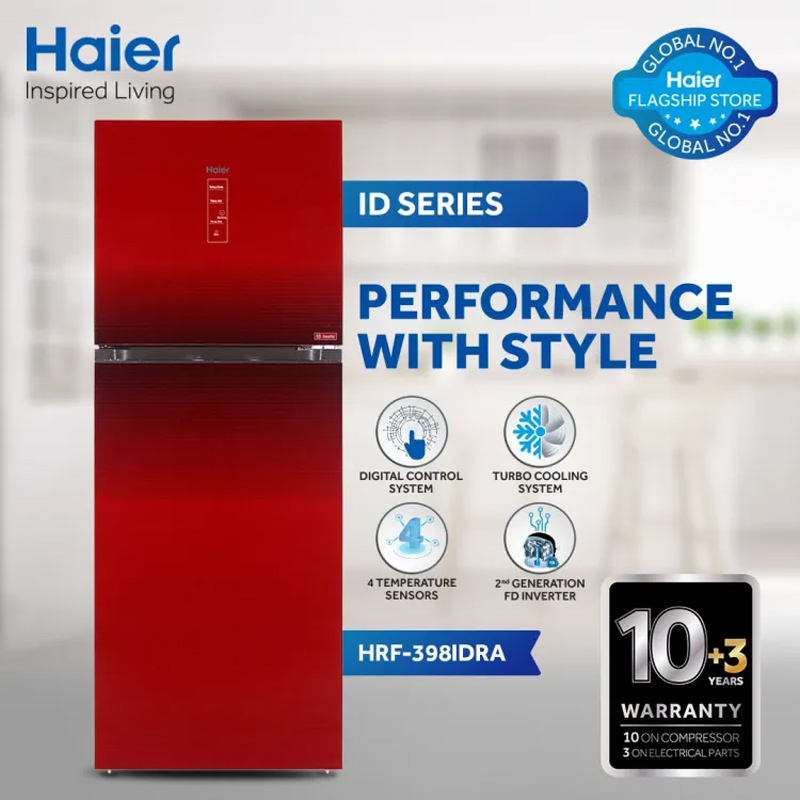 Haier HRF-398 IDRA Digital Inverter Refrigerator 15 Cubic Feet With Official Warranty.