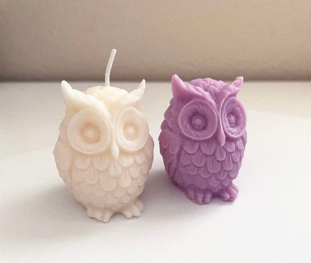 CANDLES CITY -- MULTICOLOUR 3D OWL CANDLE (01 PC)