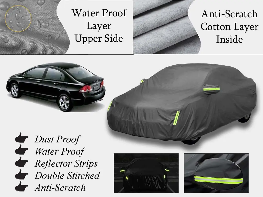 Honda Civic 2007 - 2012 Top Cover | Grey | Anti-Scratch | Double Layer | Heat Proof | Water Proof