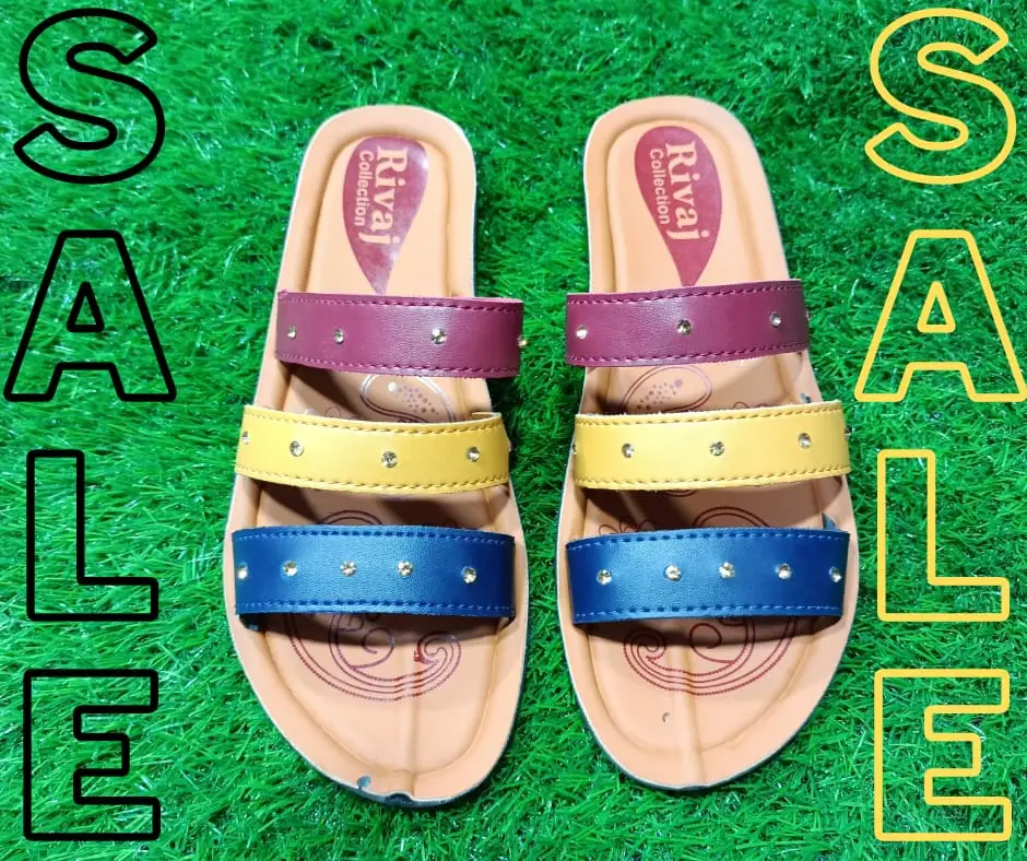 Plain 2 strap slipper for women