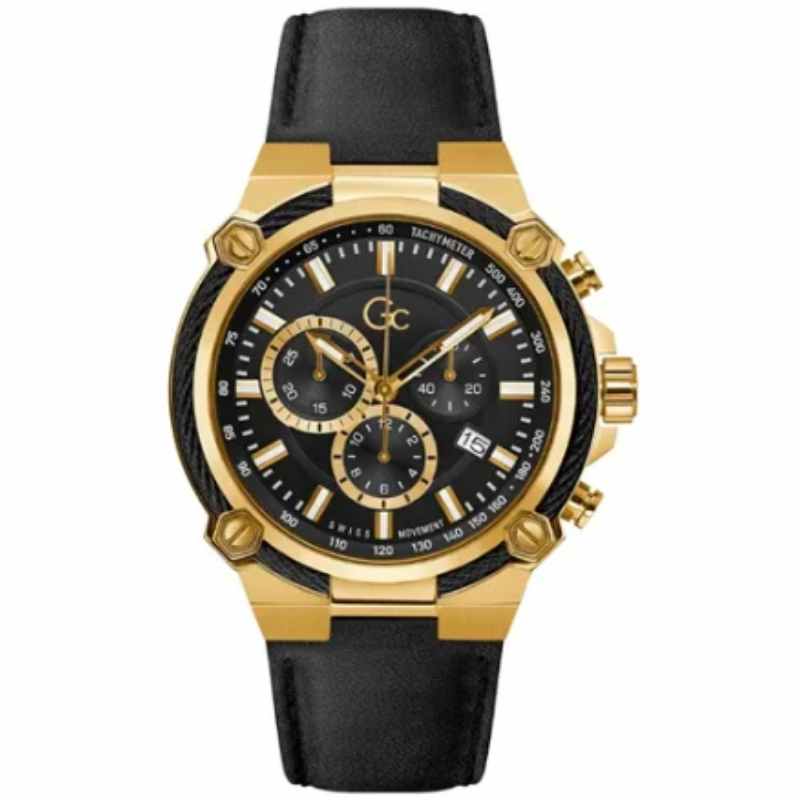 Gc Men's Chronograph Watch Y24011G2MF - 44 mm - Black