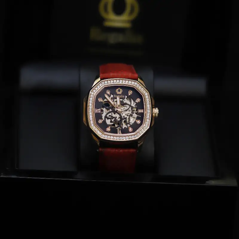 Regalia's Sceptre Series With Red Python Snake Skin Strap SS-02