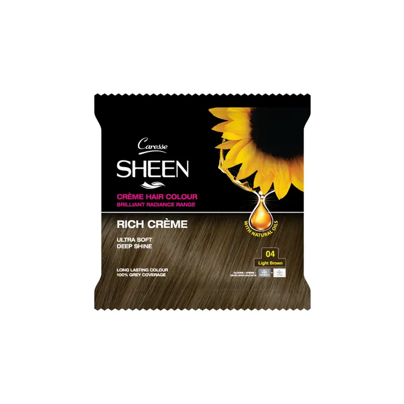 CARESSE SHEEN CRÈME HAIR COLOUR - LIGHT BROWN 04 - 40ml