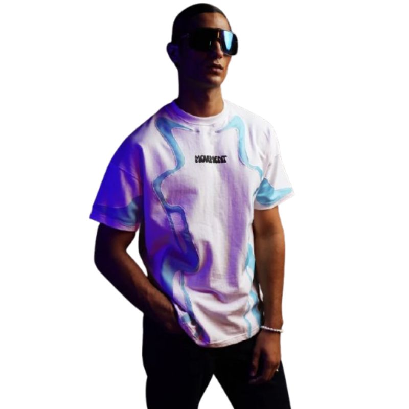 Movement T-05 Blue Applique Tee T-Shirts For Mens