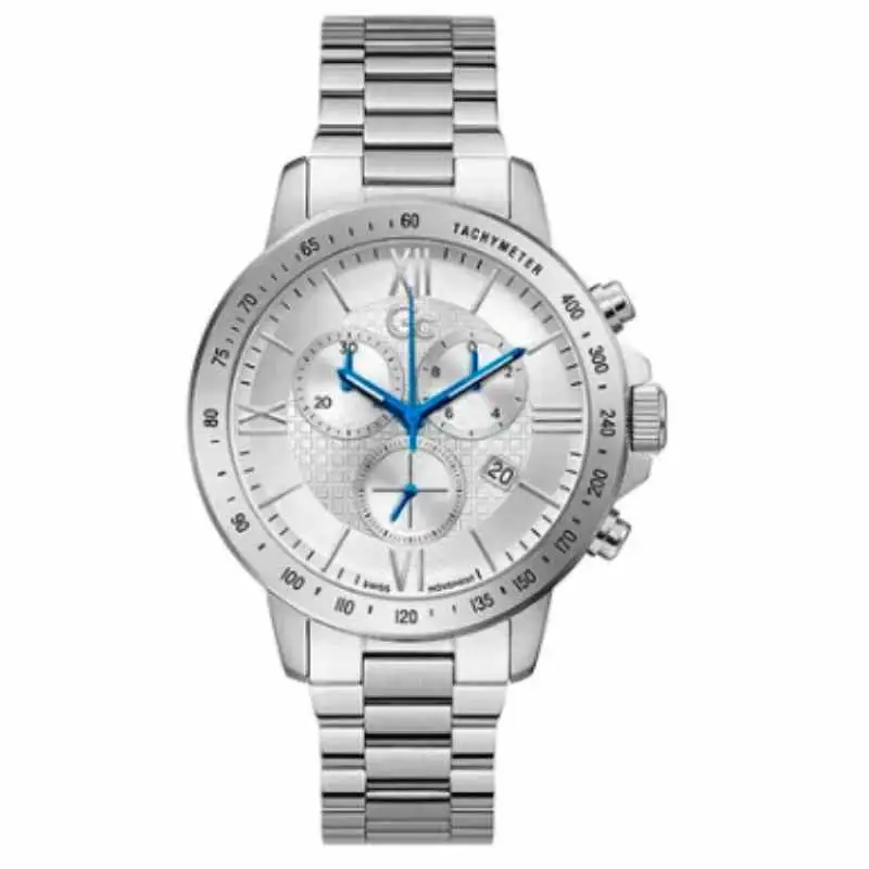 Gc Men's Chronograph Wrist Watch Y91004G1MF - 44 mm - Silver