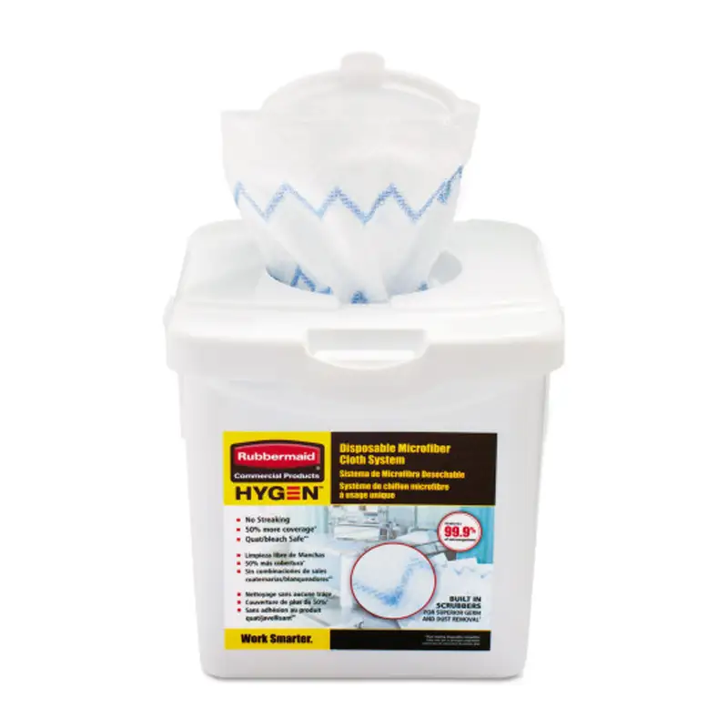 Rubbermaid Disposable Microfiber Cloth Starter Kit Cloths w/Charging Tub