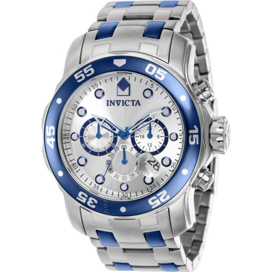 Invicta Pro Diver Chronograph Quartz Silver Dial Men's Watch 37691