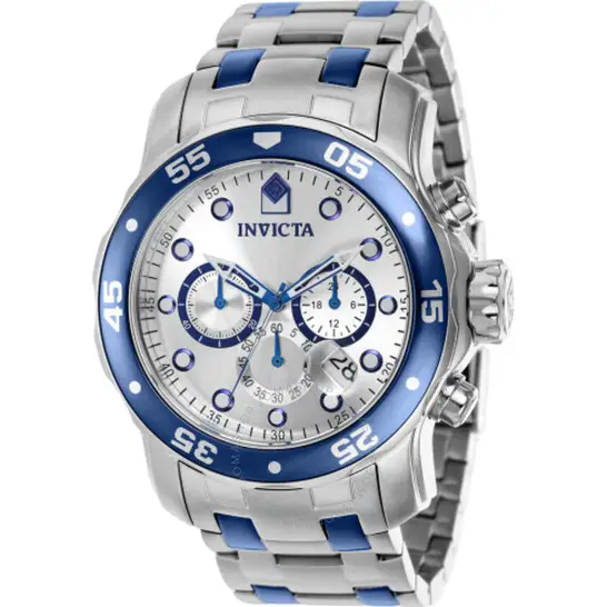 Invicta Pro Diver Chronograph Quartz Silver Dial Men's Watch 37691