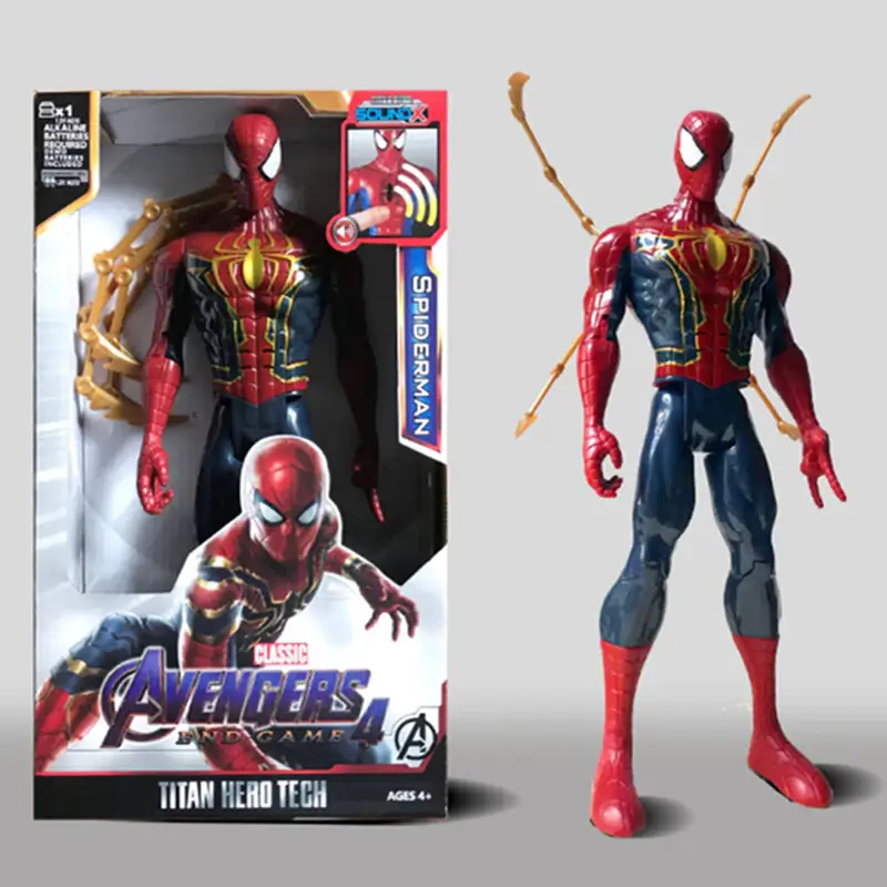 Spiderman Golden Suit with Web Action Figure - 11 Inches