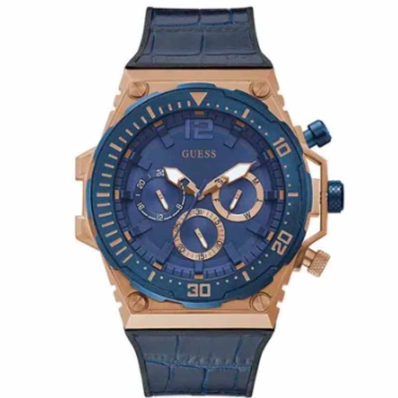 Guess Men's Venture Chronograph Silicone Wrist Watch GW0326G1 - 48mm - Blue