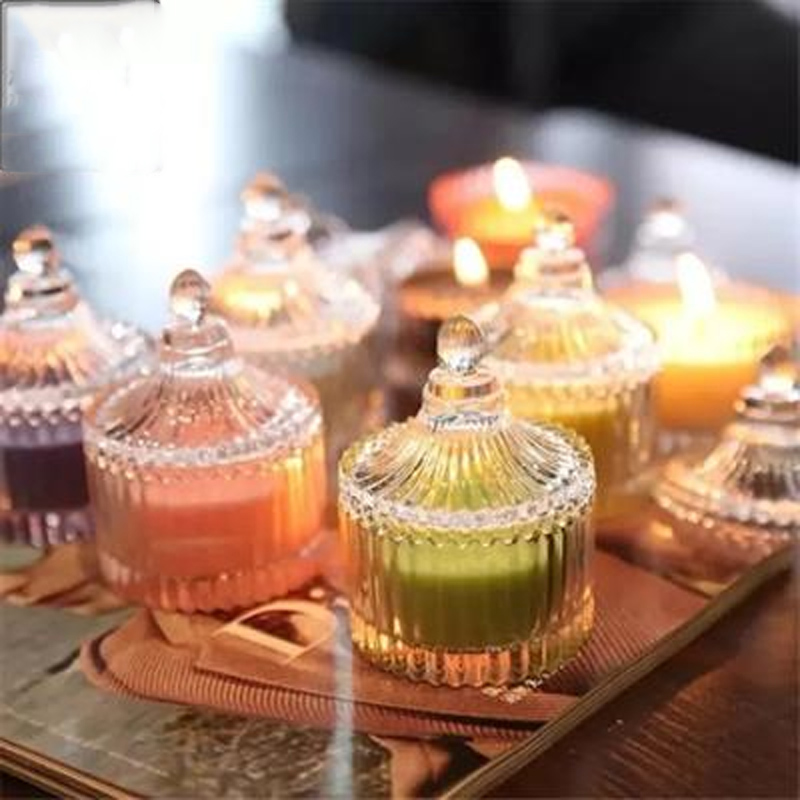 Aroma Flick Scented Glass Candles in Lavender, Rose, Jasmine, Lemon & Eucalyptus Fragrance (Pack of 5)