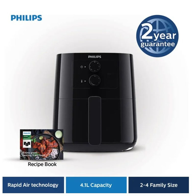 Philips HD9200/91 Air Fryer Black With Official Warranty