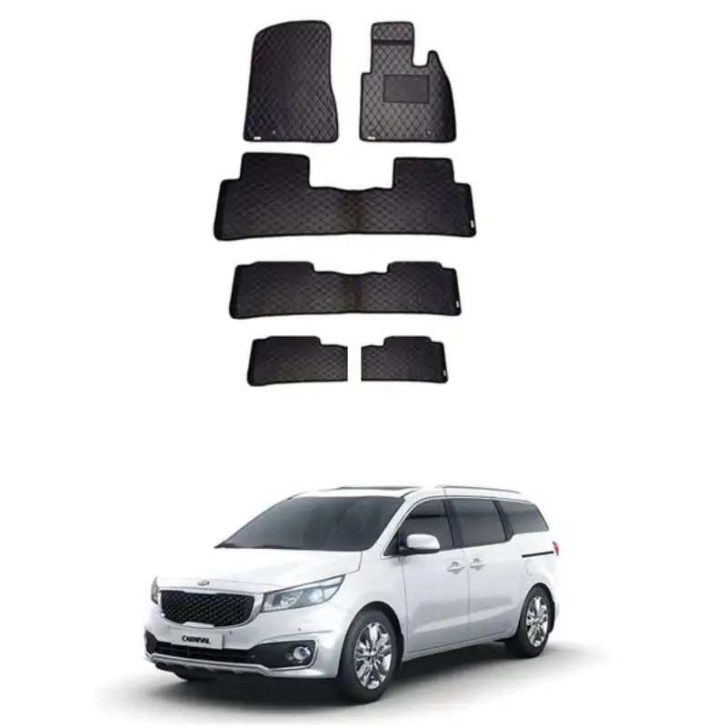 Car Geek Kia Grand Carnival 7D Flat-Style Floor Mat 6PCS - Model 2018-2020