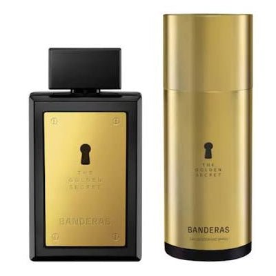 Antonio Banderas The Golden Secret Gift Set for Men - EDT 100ml + Deodorant Spray 150ml (8411061091678)