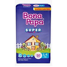 Bona Papa Super Baby Diaper Size 4 Pack 50 Pcs