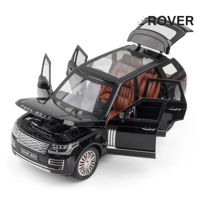 Big Range Rover - Vogue 1:24 XLG Die Cast Metal Model Cars Collectable Alloy Luxury Toy Car 8 inch Black Die-Cast