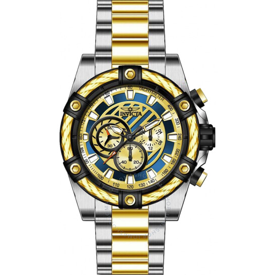 Invicta Bolt Chronograph Quartz Blue and Gold Dial Men's Watch