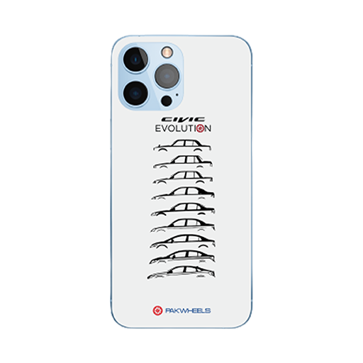 Customized Mobile Case for Apple iPhones (Civic-Evolution-white Design - PW)