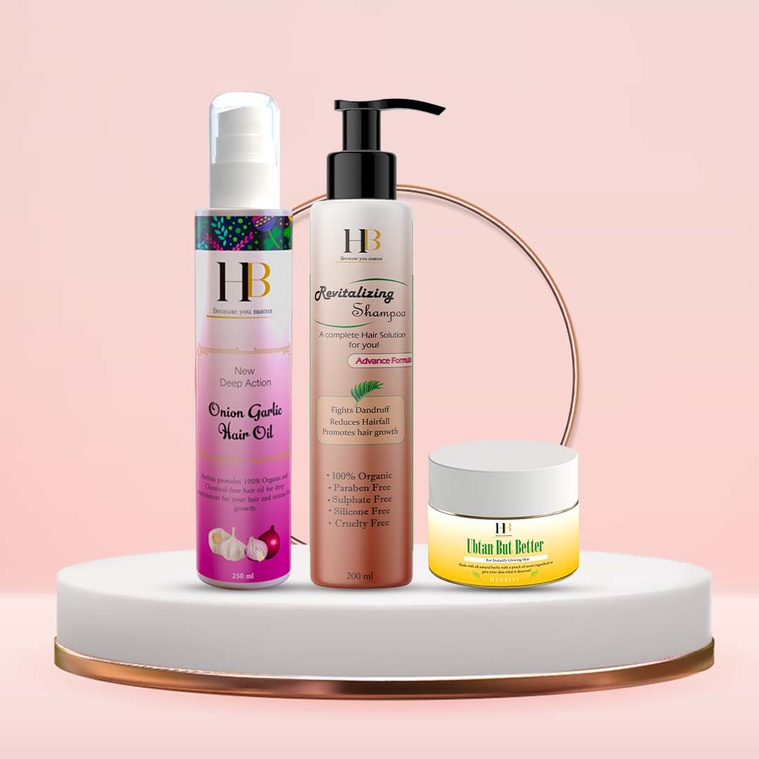 3 in 1: Shampoo, Oil & Ubtan