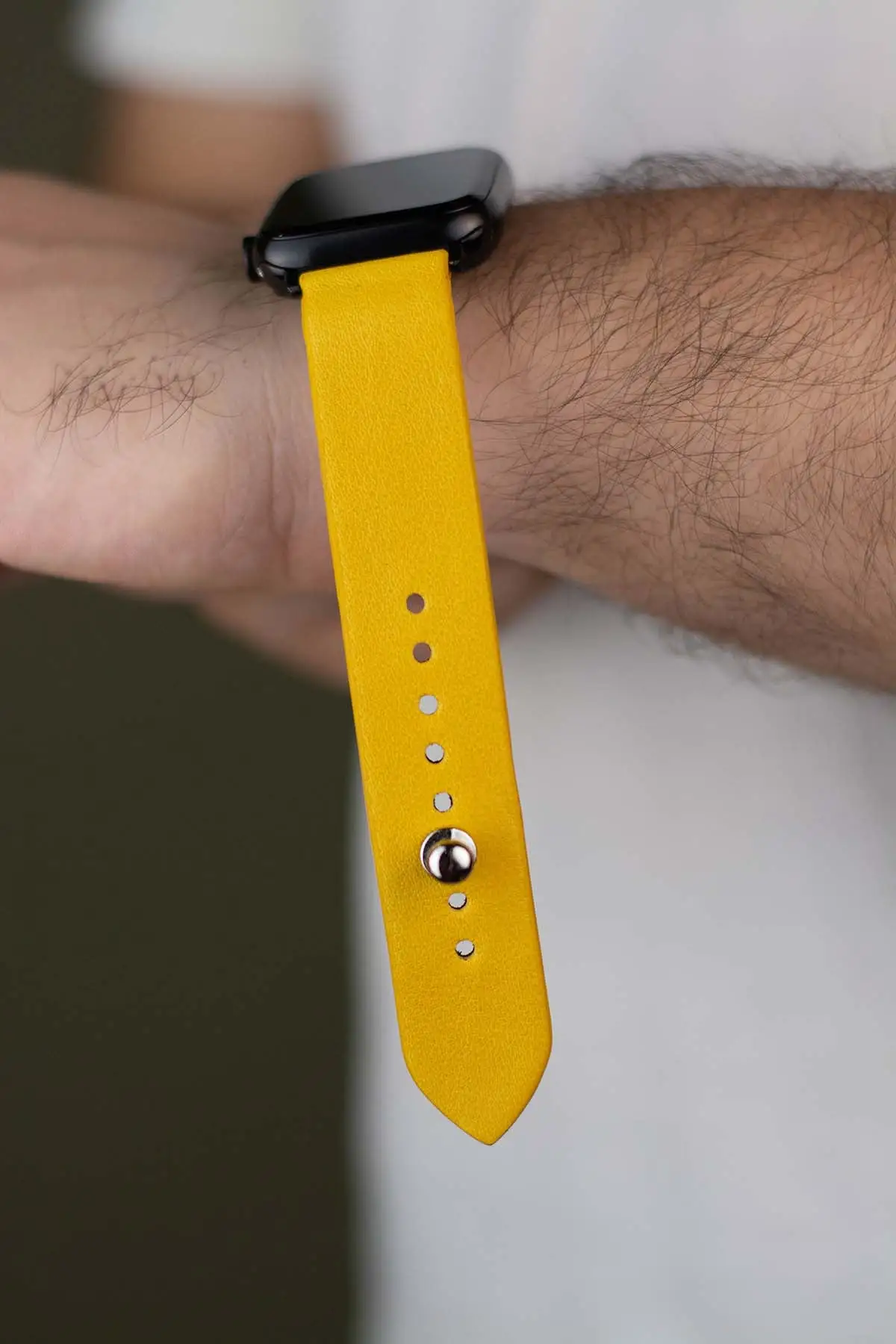 Waji's | Yellow Apple Watch Strap - Pure Leather Strap