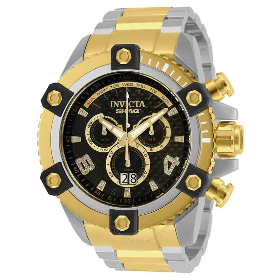 Invicta SHAQ Chronograph Quartz Diamond Black Dial Men's Watch