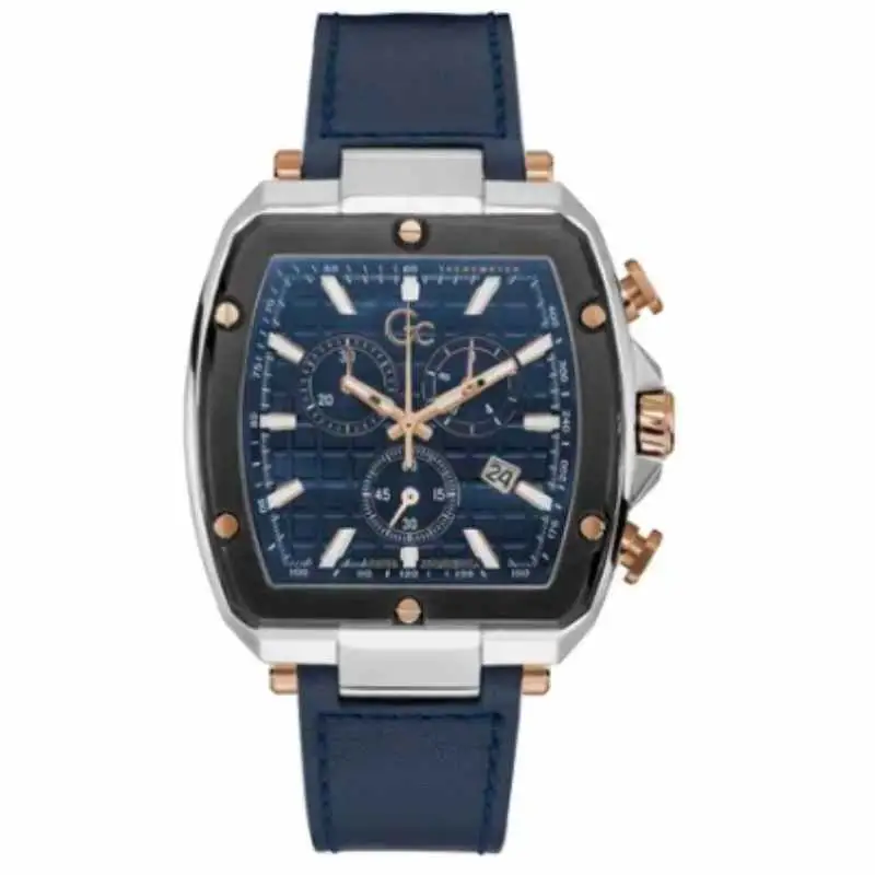 Gc Men's Spirit Tonneau Water-Resistant Chronograph Watch Y83001G7MF - 48 mm - Blue
