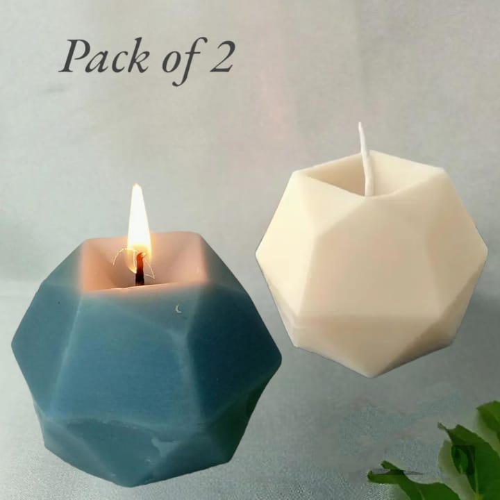 CANDLES CITY -- SCENTED GEOMETRIC SHAPE DIAMOND CANDLES (PACK OF 2)